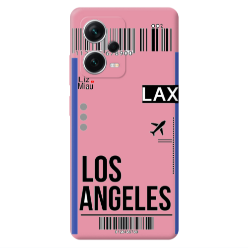 Xiaomi Poco X5 Los angeles Pink Colored Silicone TPU Θήκη