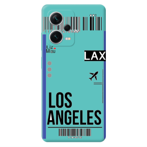 Xiaomi Poco X5 Los angeles Turquoise Colored Silicone TPU Θήκη