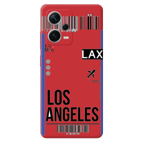 Xiaomi Poco X5 Los angeles Red Colored Silicone TPU Θήκη