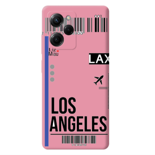 Xiaomi Poco X5 Pro Los angeles Pink Colored Silicone TPU Θήκη