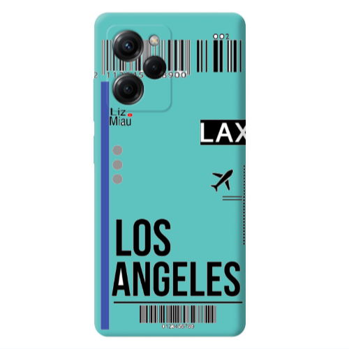 Xiaomi Poco X5 Pro Los angeles Turquoise Colored Silicone TPU Θήκη