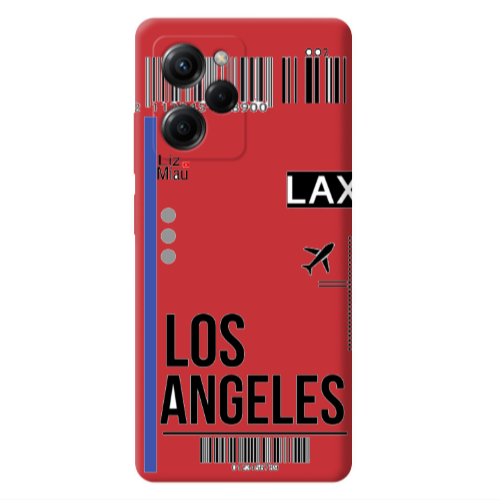 Xiaomi Poco X5 Pro Los angeles Red Colored Silicone TPU Θήκη