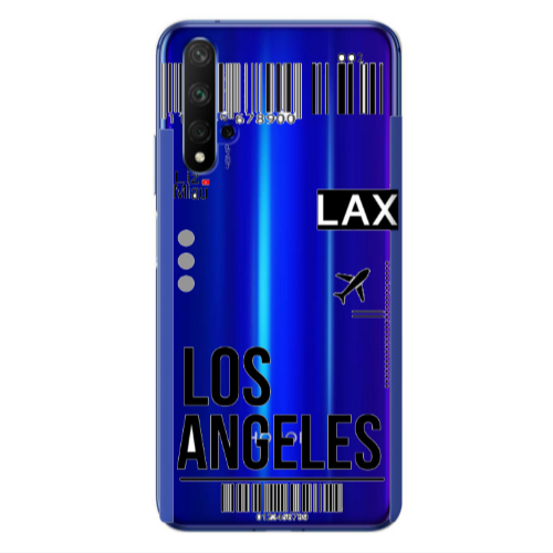 Huawei Nova 5 T Los angeles Transparent Silicone TPU Θήκη