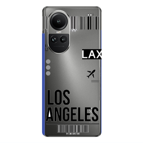 Oppo Reno10 5G Los angeles Transparent Silicone TPU Θήκη