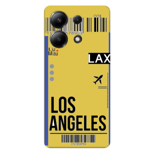 Xiaomi Redmi Note 13 4G Los angeles Yellow Colored Silicone TPU Θήκη