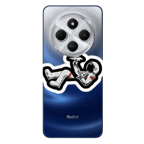 Xiaomi Redmi 14c Astronaut flies a plane Transparent Silicone TPU Θήκη