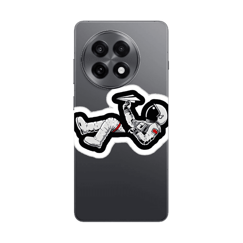 Oneplus 13 5G Astronaut flies a plane Transparent Silicone TPU Θήκη