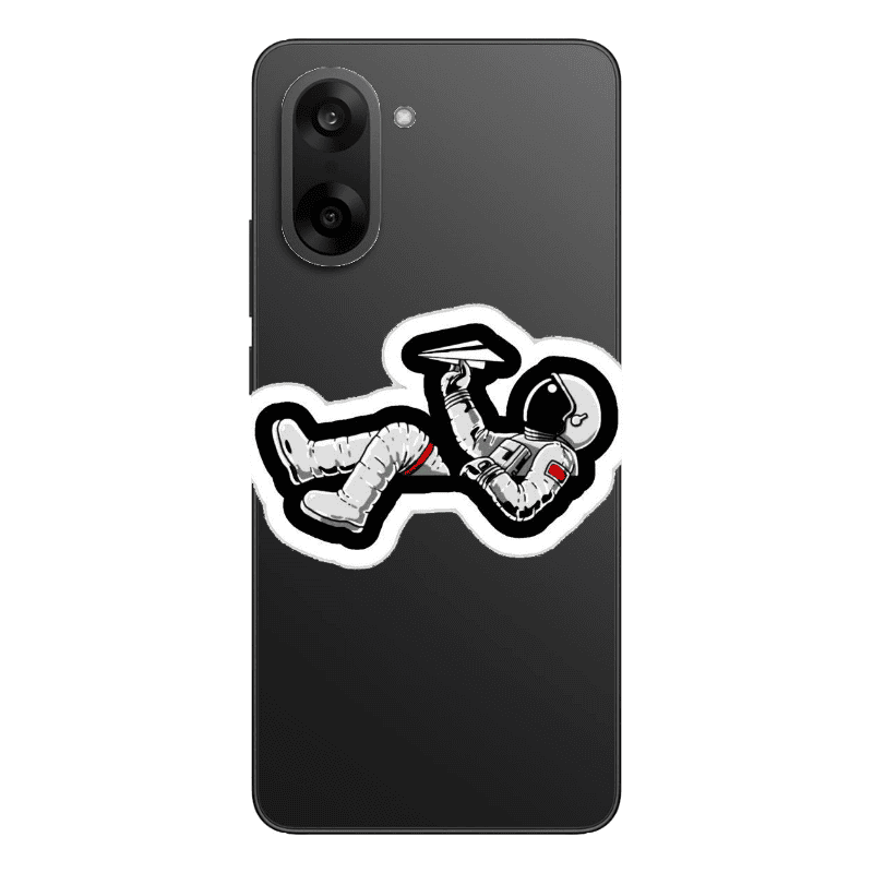Oneplus Nord CE 5 Astronaut flies a plane Transparent Silicone TPU Θήκη