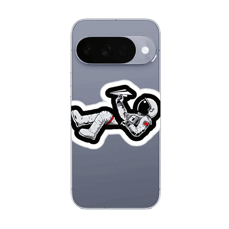 Google Pixel 10 Astronaut flies a plane Transparent Silicone TPU Θήκη