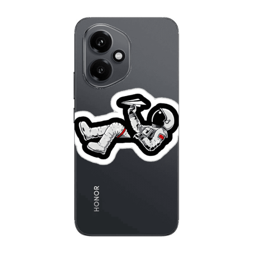 Honor Magic 400 Astronaut flies a plane Transparent Silicone TPU Θήκη