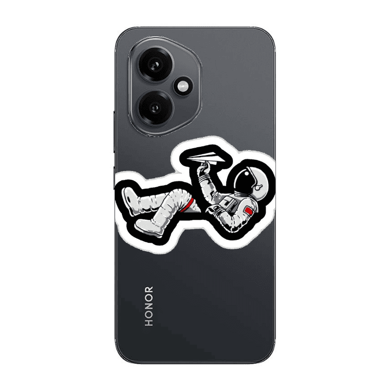 Honor Magic 400 Astronaut flies a plane Transparent Silicone TPU Θήκη