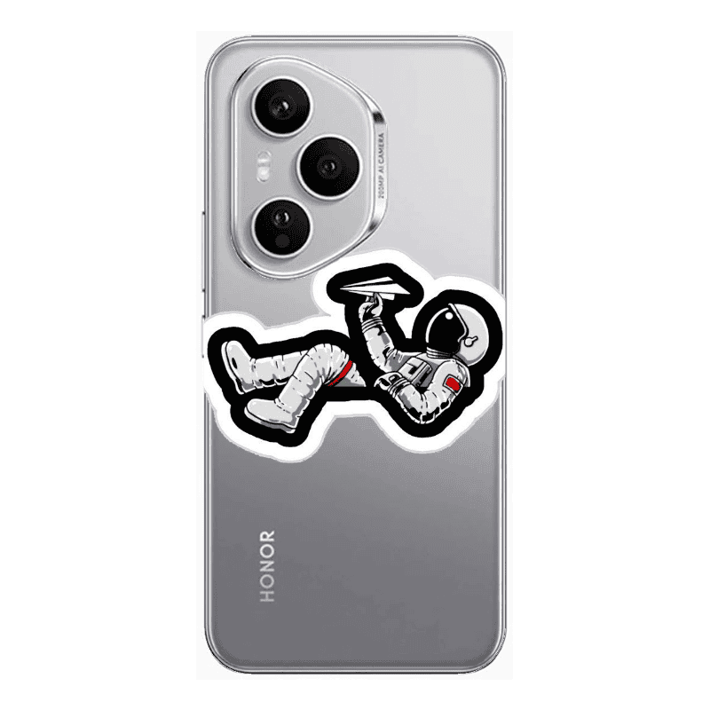 Honor Magic 400 Pro Astronaut flies a plane Transparent Silicone TPU Θήκη