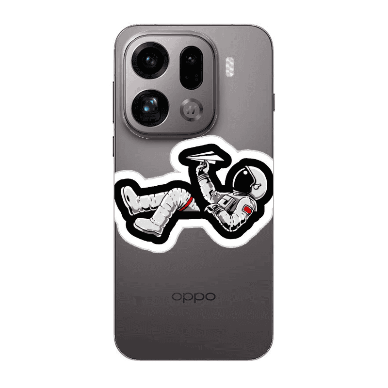 Oppo Find X9 Pro Astronaut flies a plane Transparent Silicone TPU Θήκη