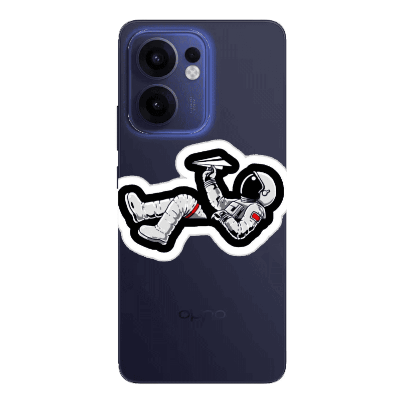 Oppo Reno13 FS Astronaut flies a plane Transparent Silicone TPU Θήκη