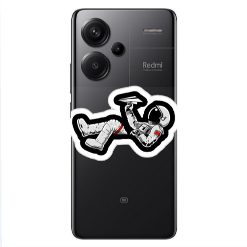 Xiaomi Redmi Note 13 Pro+ 5G  Astronaut flies a plane Transparent Silicone TPU Θήκη