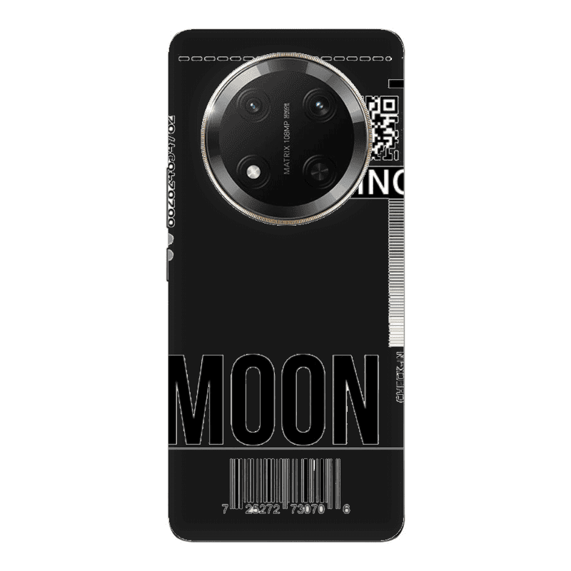 Honor Magic 7 Lite A ticket to the moon Black Colored Silicone TPU Θήκη