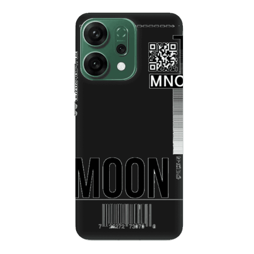 Oppo RENO 14 A ticket to the moon Black Colored Silicone TPU Θήκη