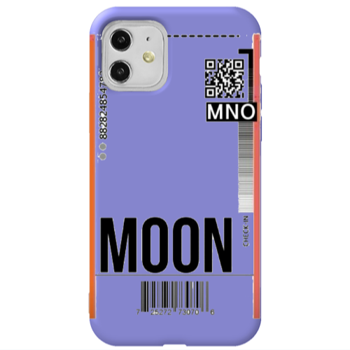Apple iPhone 11  A ticket to the moon Purple Colored Silicone TPU Θήκη