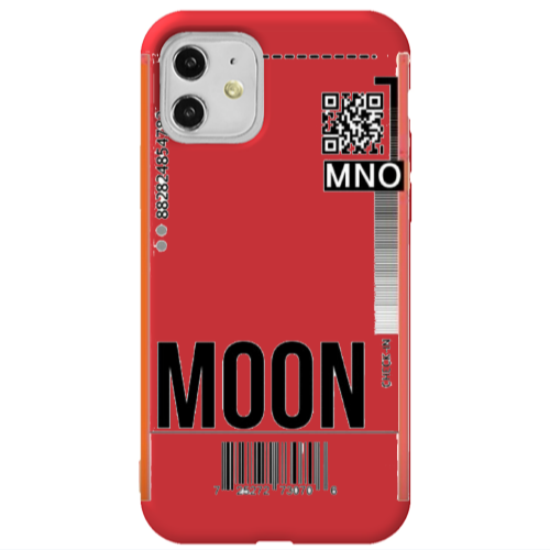 Apple iPhone 11  A ticket to the moon Red Colored Silicone TPU Θήκη
