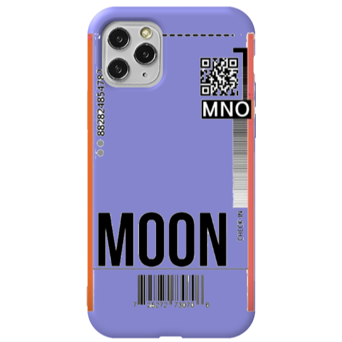 Apple iPhone 11 Pro A ticket to the moon Purple Colored Silicone TPU Θήκη