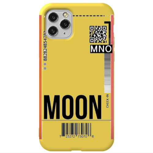 Apple iPhone 11 Pro A ticket to the moon Yellow Colored Silicone TPU Θήκη