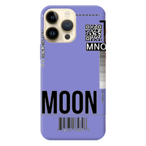 Apple iPhone 13 Pro Max A ticket to the moon Purple Colored Silicone TPU Θήκη
