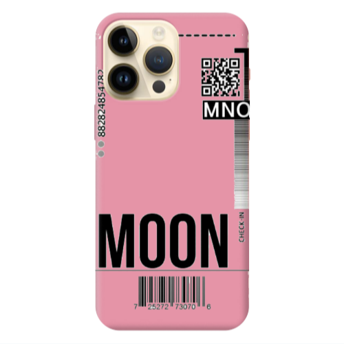 Apple iPhone 13 Pro Max A ticket to the moon Pink Colored Silicone TPU Θήκη