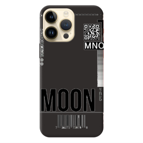 Apple iPhone 13 Pro Max A ticket to the moon Black Colored Silicone TPU Θήκη