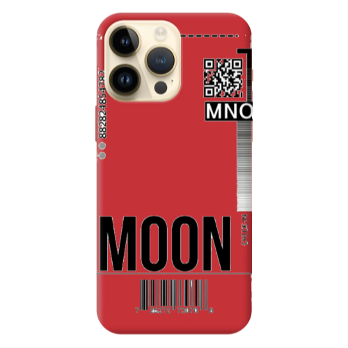Apple iPhone 13 Pro Max A ticket to the moon Red Colored Silicone TPU Θήκη