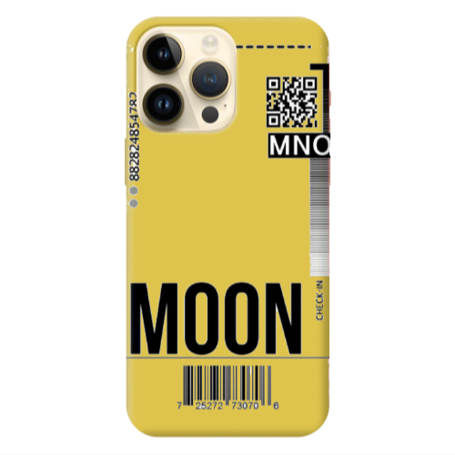 Apple iPhone 13 Pro Max A ticket to the moon Yellow Colored Silicone TPU Θήκη