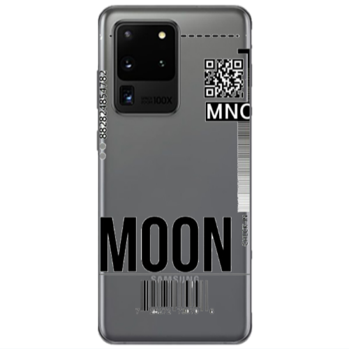 Samsung S20 Ultra A ticket to the moon Transparent Silicone TPU Θήκη