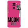Xiaomi Redmi Note 9 A ticket to the moon Fuchsia Colored Silicone TPU Θήκη