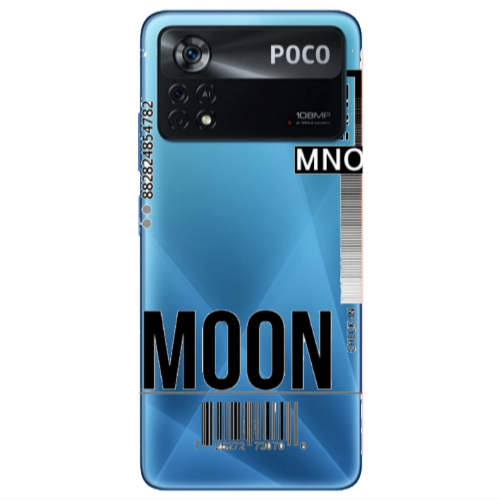 Xiaomi Poco X4 Pro A ticket to the moon Transparent Silicone TPU Θήκη