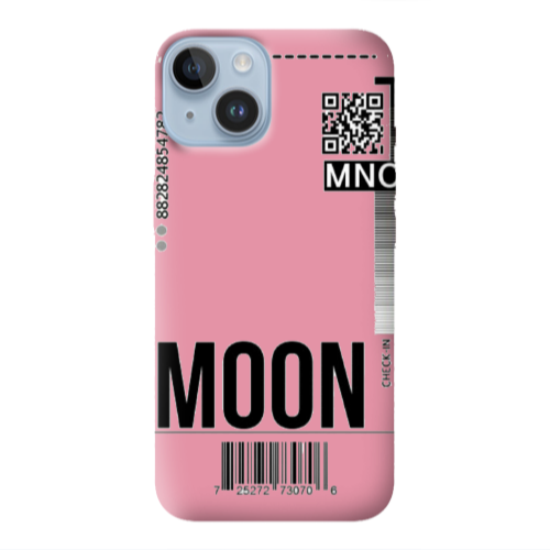 Apple iPhone 14 Plus A ticket to the moon Pink Colored Silicone TPU Θήκη
