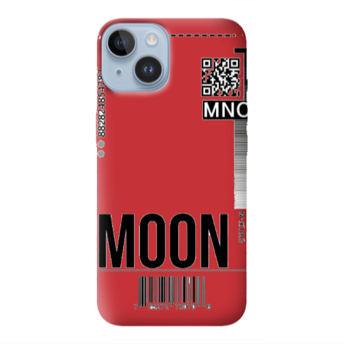 Apple iPhone 14 Plus A ticket to the moon Red Colored Silicone TPU Θήκη