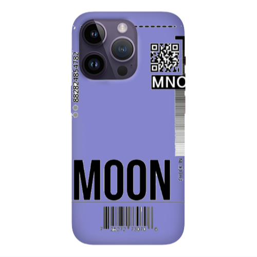 Apple iPhone 14 Pro  A ticket to the moon Purple Colored Silicone TPU Θήκη