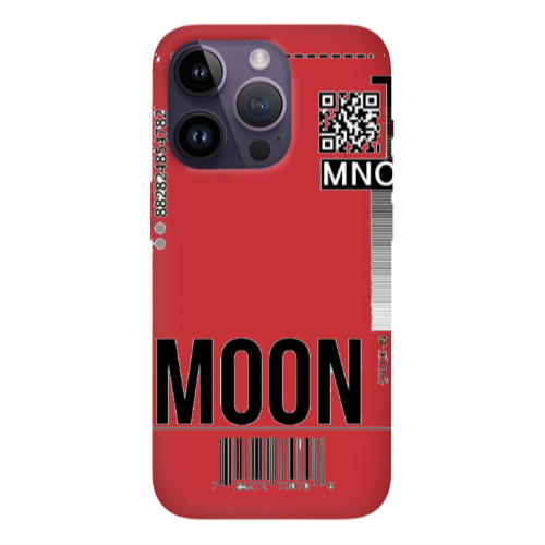 Apple iPhone 14 Pro  A ticket to the moon Red Colored Silicone TPU Θήκη