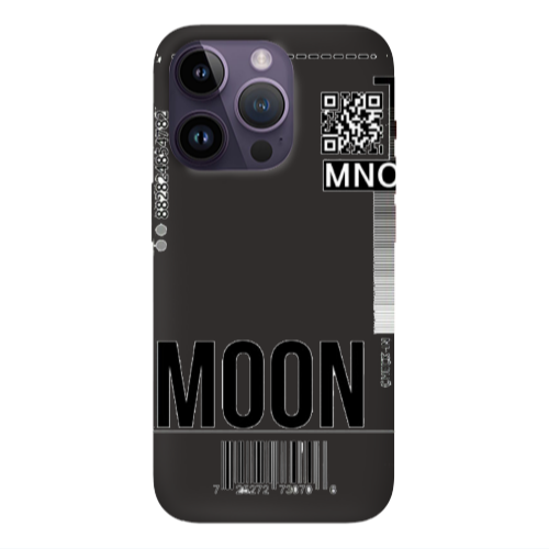 Apple iPhone 14 Pro Max A ticket to the moon Black Colored Silicone TPU Θήκη