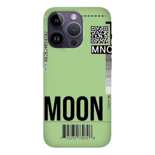 Apple iPhone 14 Pro Max A ticket to the moon Light Green Colored Silicone TPU Θήκη