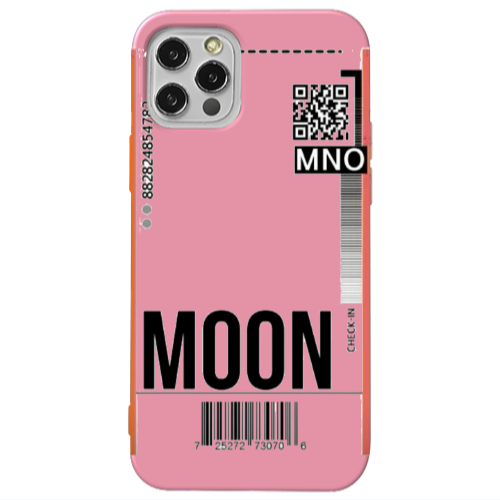 Apple iPhone 13 Pro A ticket to the moon Pink Colored Silicone TPU Θήκη