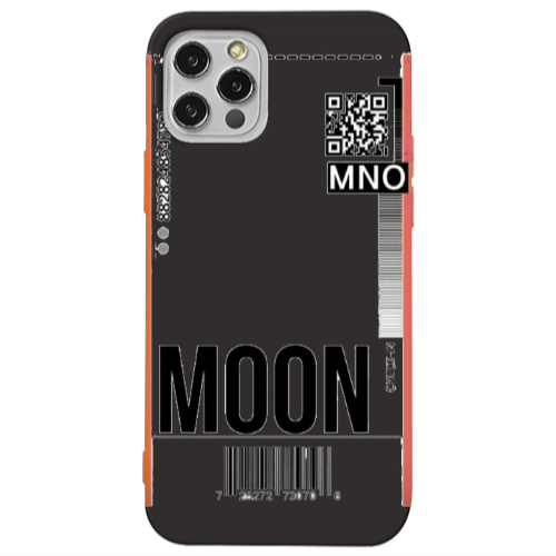 Apple iPhone 13 Pro A ticket to the moon Black Colored Silicone TPU Θήκη