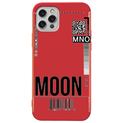 Apple iPhone 13 Pro A ticket to the moon Red Colored Silicone TPU Θήκη