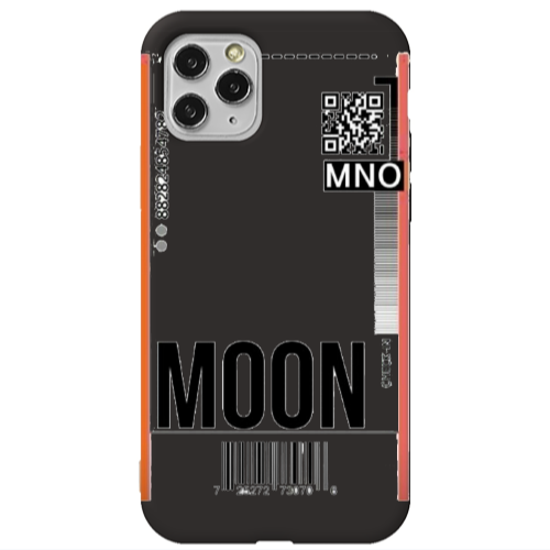 Apple iPhone 11 Pro Max A ticket to the moon Black Colored Silicone TPU Θήκη