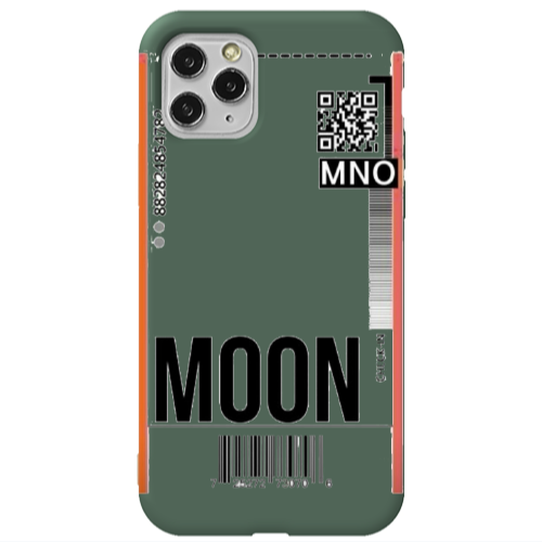 Apple iPhone 11 Pro Max A ticket to the moon Dark Green Colored Silicone TPU Θήκη