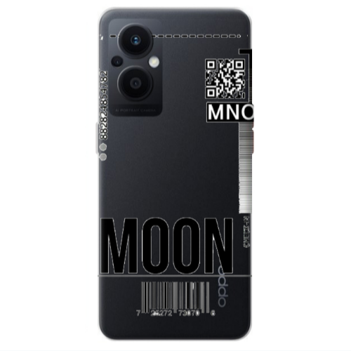 Oppo Reno 7 Lite A ticket to the moon Transparent Silicone TPU Θήκη