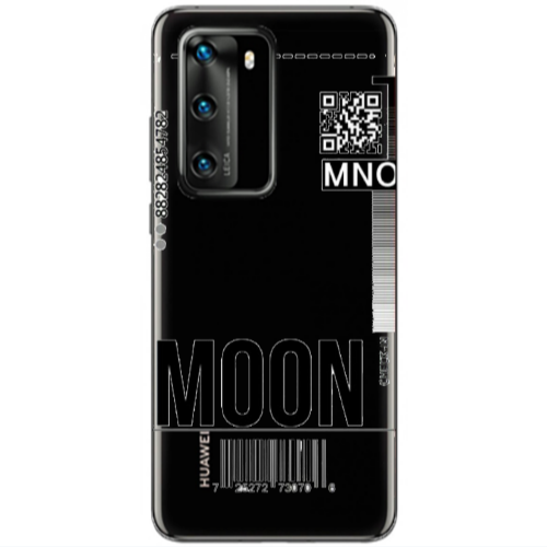 Huawei P40 A ticket to the moon Transparent Silicone TPU Θήκη
