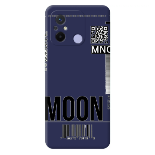 Xiaomi Redmi 12C A ticket to the moon Dark blue Colored Silicone TPU Θήκη