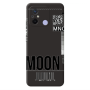 Xiaomi Redmi 12C A ticket to the moon Black Colored Silicone TPU Θήκη