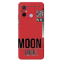 Xiaomi Redmi 12C A ticket to the moon Red Colored Silicone TPU Θήκη