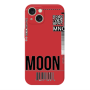 Apple iPhone 15 A ticket to the moon Red Colored Silicone TPU Θήκη